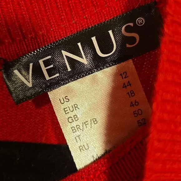 Venus red and plaid long sleeve midi dress size 12 - Picture 6 of 12